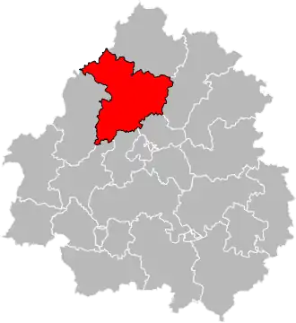 Locatie van het kanton