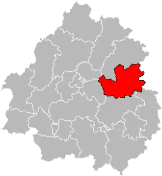 Locatie van het kanton