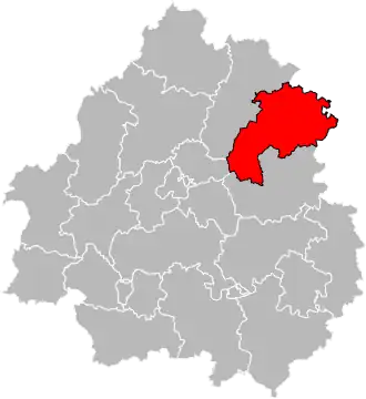 Locatie van het kanton