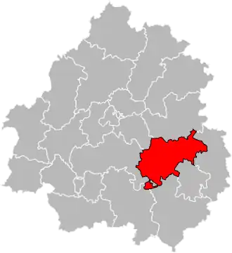 Locatie van het kanton