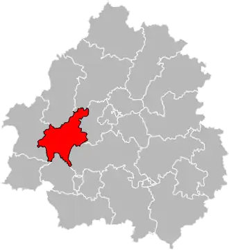 Locatie van het kanton