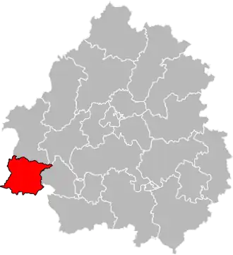 Locatie van het kanton