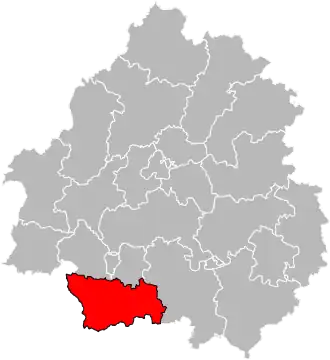 Locatie van het kanton