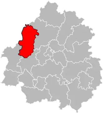 Locatie van het kanton