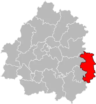 Locatie van het kanton