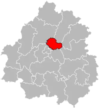 Locatie van het kanton