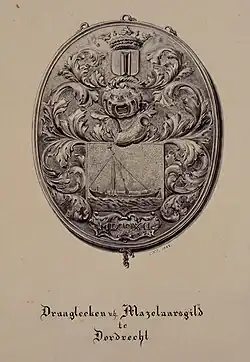 Dordrecht, draagteken zakkendragersgilde 1712