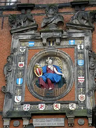 Groothoofdspoort met de Hollandse Maagd, 1618