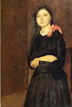Portret van Dorelia McNeill in zwarte jurk, 1903-04