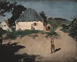 Dorfstraße von Aresing, 1856, Neue Pinakothek, Mũnchen