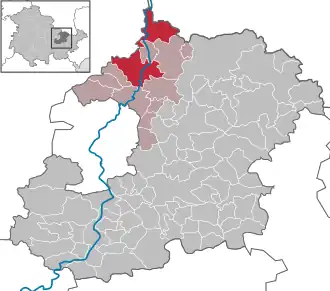 Kaart van Dornburg-Camburg