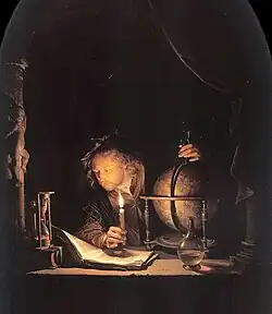 Gerrit Dou's Astronoom bij kaarslicht, 1665