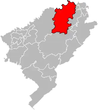 Locatie van het kanton