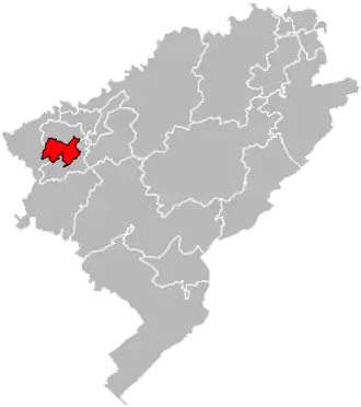 Locatie van het kanton