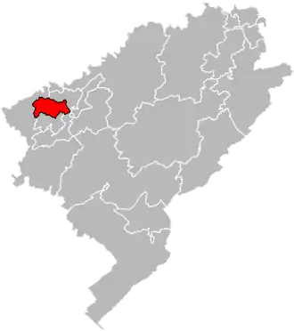 Locatie van het kanton