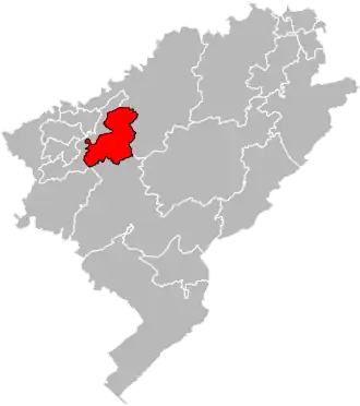 Locatie van het kanton