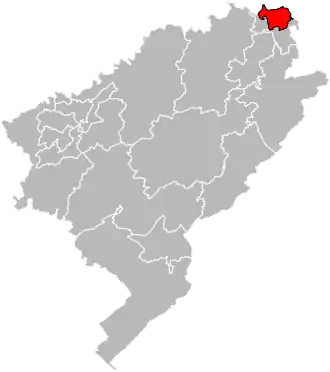 Locatie van het kanton