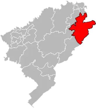 Locatie van het kanton