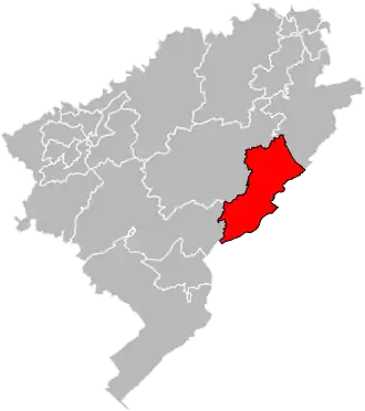 Locatie van het kanton