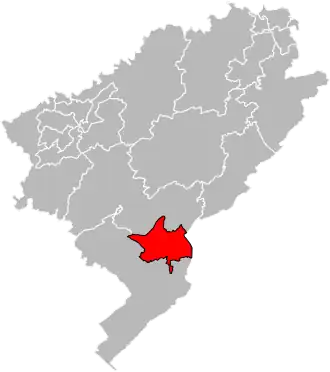 Locatie van het kanton