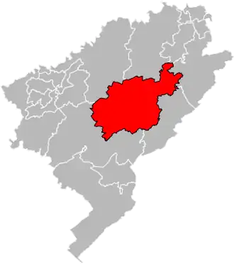 Locatie van het kanton