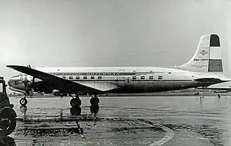 Een vergelijkbare DC-6 van KLM.