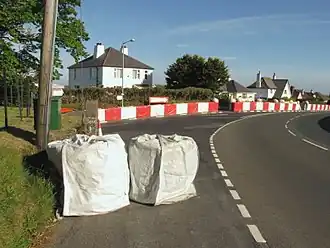 Douglas Road Corner bij het binnenkomen van Kirk Michael