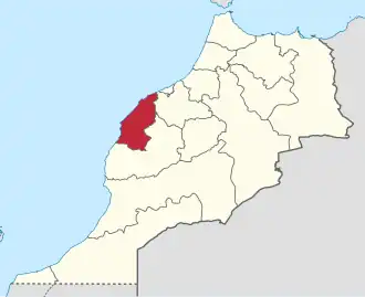 Kaart van Doukala-Abda