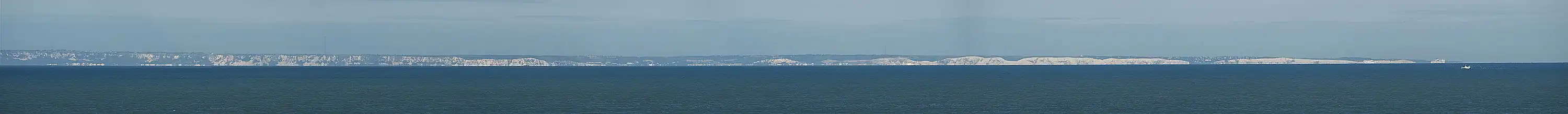 De Krijtrotsen van Dover gezien vanaf Cap Gris-Nez