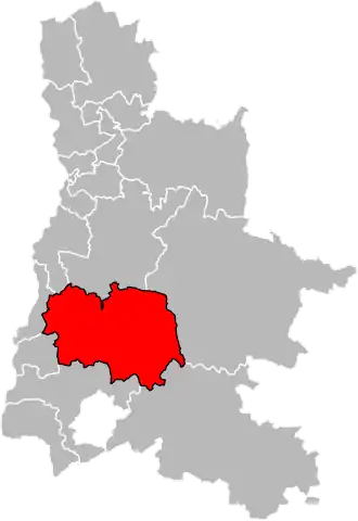 Locatie van het kanton