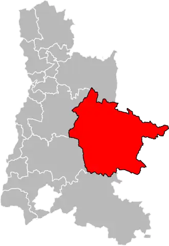 Locatie van het kanton