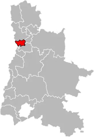 Locatie van het kanton