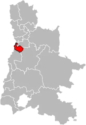 Locatie van het kanton