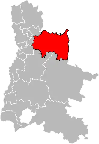 Locatie van het kanton