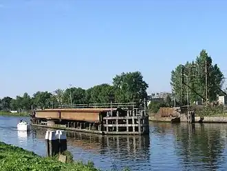 Draaibrug spoorlijn Alphen aan den Rijn, geopend