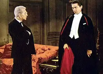 Edward Van Sloan en Béla Lugosi als Van Helsing en Dracula in de 1931 film.