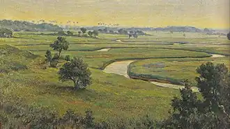 Drentsche Aa in gemeente Aa en Hunze, schilderij Evert Musch