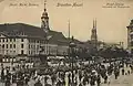 Markt met het Neustädter Rathaus omstreeks 1900