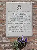 Gedenksteen Johan Kosman