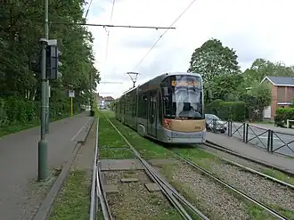 T3042 aan het eindpunt "Drogenbos"