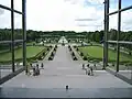 De baroktuin gezien vanuit het slot
