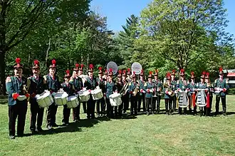 Groepsfoto van drumfanfare De Groeseindse Jagers in 2007