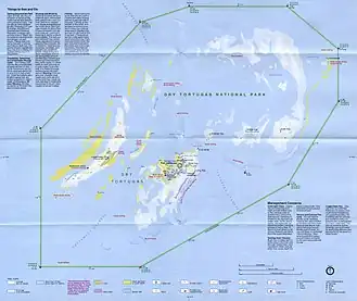 Kaart van Dry Tortugas