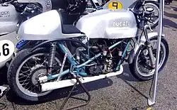 Seeley-frame in de Ducati 500 GP uit 1972