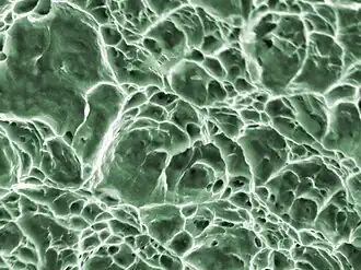 Glijdbreuk in staal.