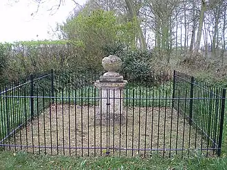 Monument voor een duel dat hier in 1698 werd uitgevochten