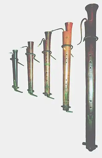 Dulcianen uit het Muziekinstrumentenmuseum in Brussel