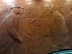 Muurreliëf Cross Section Dundas Subway Station in Toronto