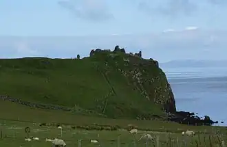 Duntulm Castle vanuit het zuiden