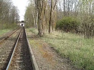 de stopplaats vóór de heraanleg in 2014